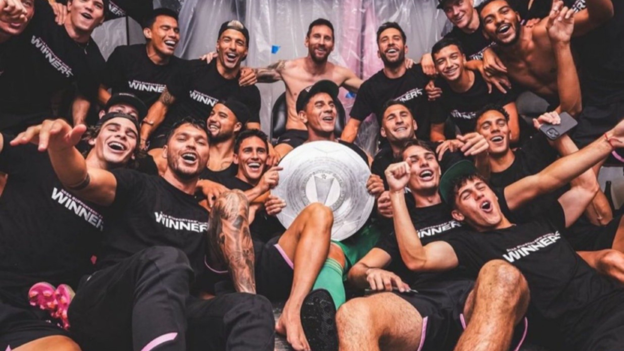Cumbia, champagne y desenfreno en los festejos de Inter Miami con Messi